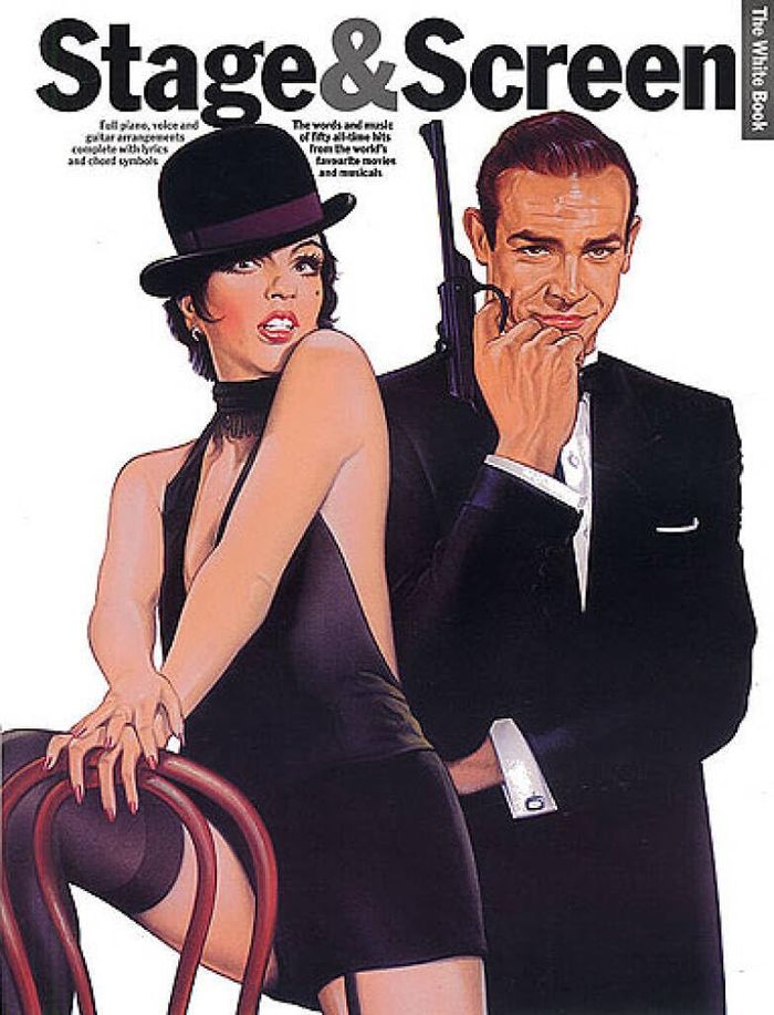 Couverture du livre « STAGE AND SCREEN: THE WHITE BOOK PIANO, VOIX, GUITARE » de Auteurs Divers, librairie Les Contes Infusés à Corte