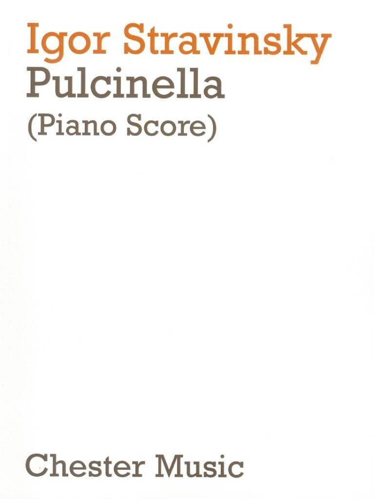 Couverture du livre « IGOR STRAVINSKY : PULCINELLA (PIANO/VOCAL SCORE) - CONDUCTEUR » de Stravinsky Igor, librairie Les Contes Infusés à Corte