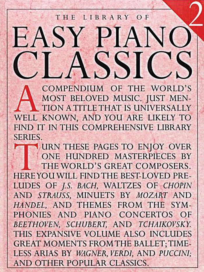 Couverture du livre « LIBRARY OF EASY PIANO CLASSICS 2 - RECUEIL AVEC SUPPORT AUDIO » de Auteurs Divers, librairie Les Contes Infusés à Corte