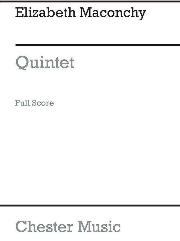 Couverture du livre « ELIZABETH MACONCHY: OBOE QUINTET (SCORE) POCHE » de Maconchy, Elizabeth, librairie Les Contes Infusés à Corte