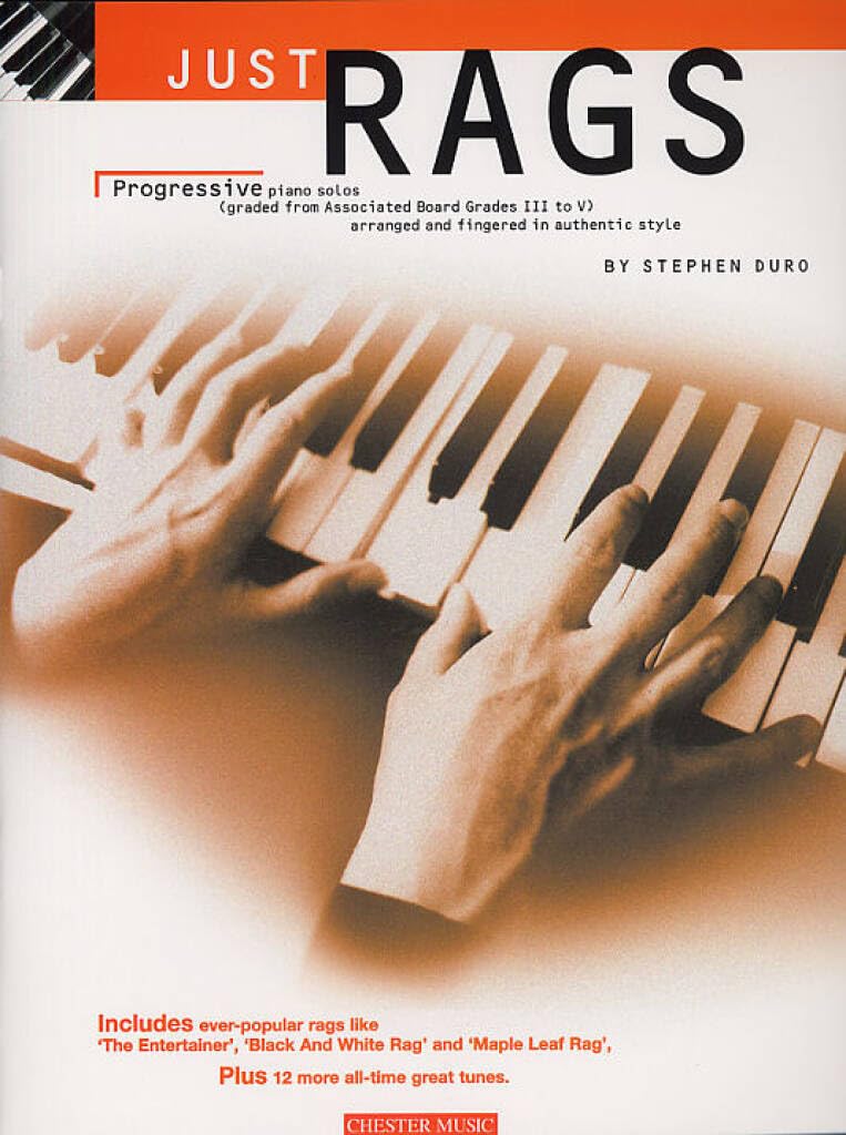 Couverture du livre « JUST RAGS: PROGRESSIVE PIANO SOLOS GRADES III - V » de Auteurs Divers, librairie Les Contes Infusés à Corte