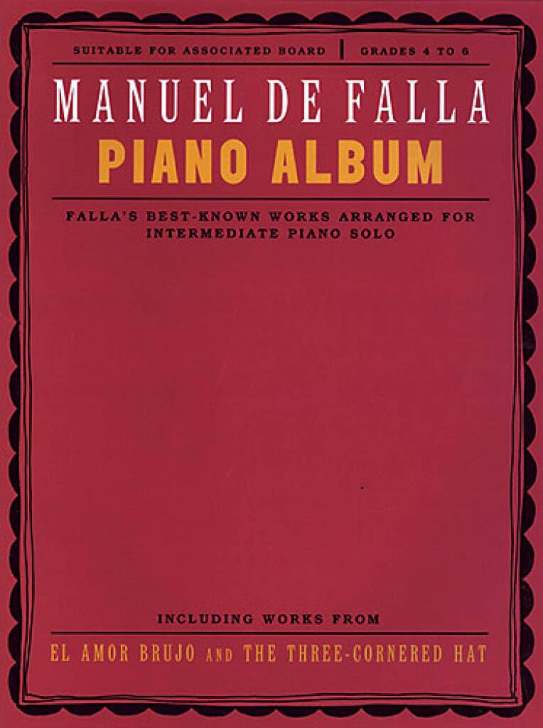 Couverture du livre « MANUEL DE FALLA: PIANO ALBUM PIANO » de Auteurs Divers, librairie Les Contes Infusés à Corte