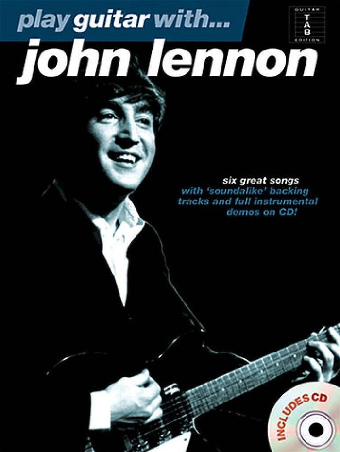 Couverture du livre « PLAY GUITAR WITH... JOHN LENNON GUITARE+CD » de Lennon, (artist John, librairie Les Contes Infusés à Corte