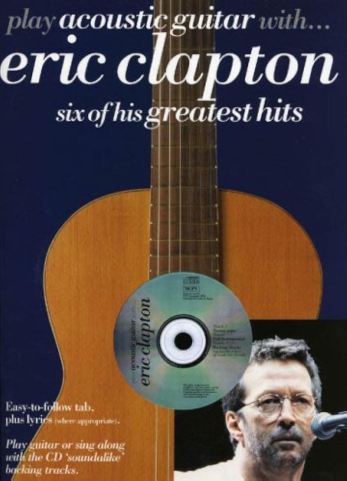Couverture du livre « CLAPTON ERIC PLAY ACOUSTIC GUIT WITH TAB CD », librairie Les Contes Infusés à Corte