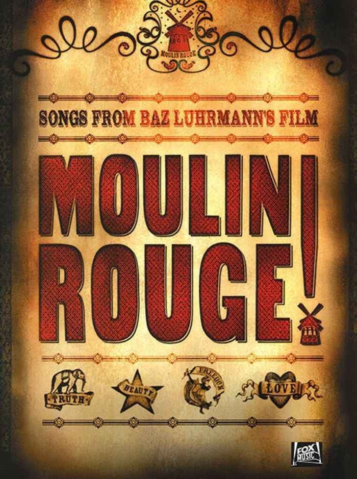 Couverture du livre « MOULIN ROUGE PIANO, VOIX, GUITARE » de Auteurs Divers, librairie Les Contes Infusés à Corte
