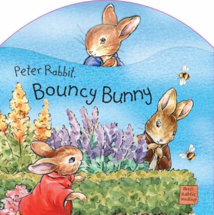 Couverture du livre « PETER RABBIT SEEDLINGS - PETER RABBIT, BOUNCY BUNNY » de Beatrix Potter, librairie Les Contes Infusés à Corte