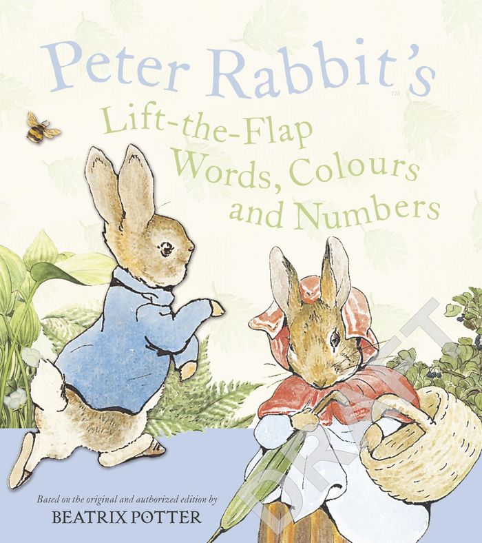 Couverture du livre « US PETER RABBIT LIFT THE FLAP - WORDS, COLOURS AND NUMBERS » de Beatrix Potter, librairie Les Contes Infusés à Corte
