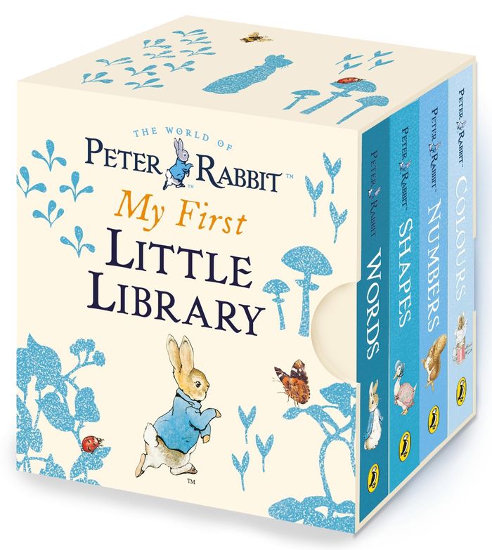 Couverture du livre « PETER RABBIT MY FIRST LITTLE LIBRARY », librairie Les Contes Infusés à Corte