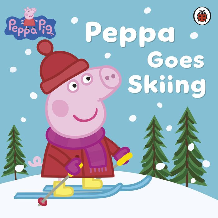 Couverture du livre « PEPPA PIG: PEPPA GOES SKIING » de Pig Peppa, librairie Les Contes Infusés à Corte
