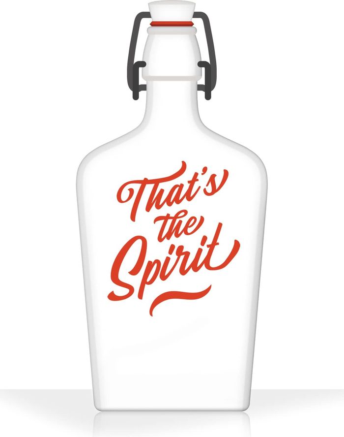 Couverture du livre « THAT'S THE SPIRIT PORCELAIN FLASK » de Brass Monkey Galison, librairie Les Contes Infusés à Corte