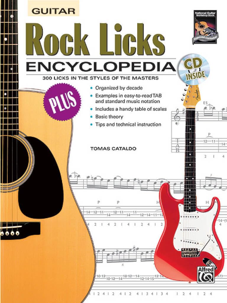 Couverture du livre « GUITAR ROCK LICKS ENCYCLOPEDIA (BOOK AND CD) », librairie Les Contes Infusés à Corte
