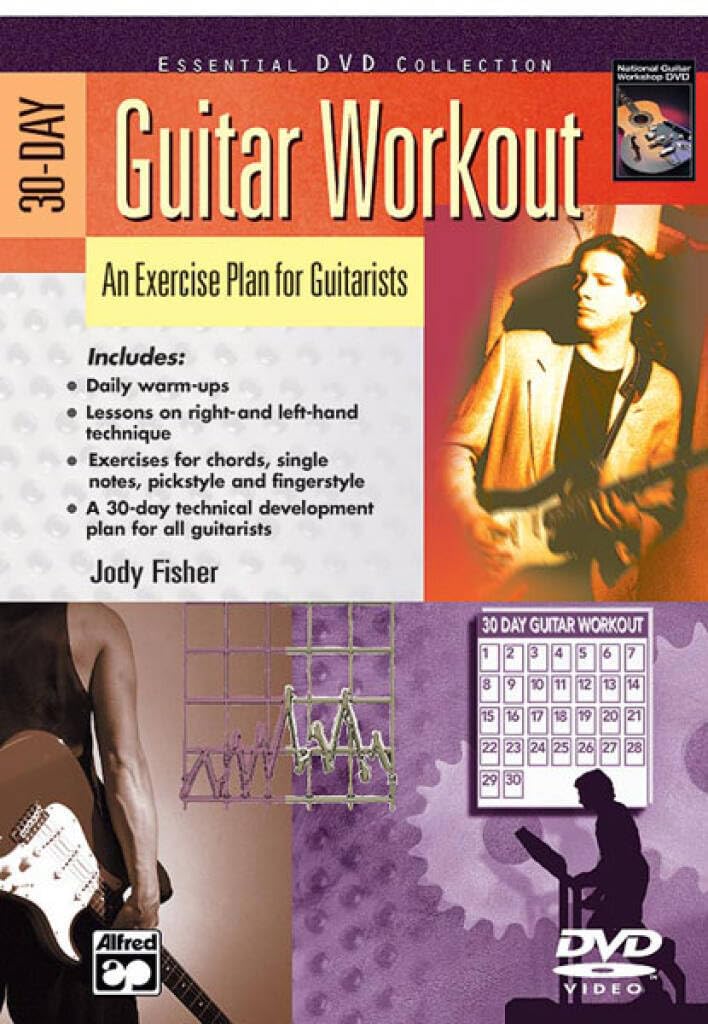 Couverture du livre « JODY FISHER: 30-DAY GUITAR WORKOUT (DVD) DVD » de Fisher, (author Jody, librairie Les Contes Infusés à Corte