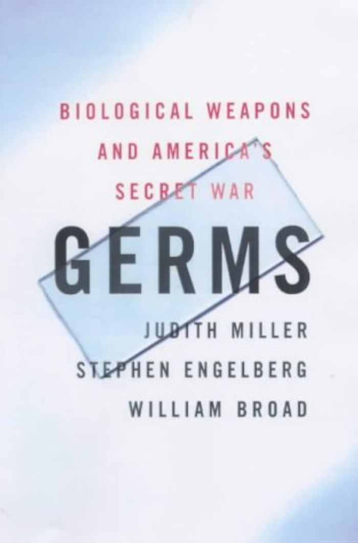 Couverture du livre « GERMS ULTIMATE WEPON BIOLOGICAL WEAPONS AND AMERICA S SECRET WAR » de J/engelb Miller, librairie Les Contes Infusés à Corte