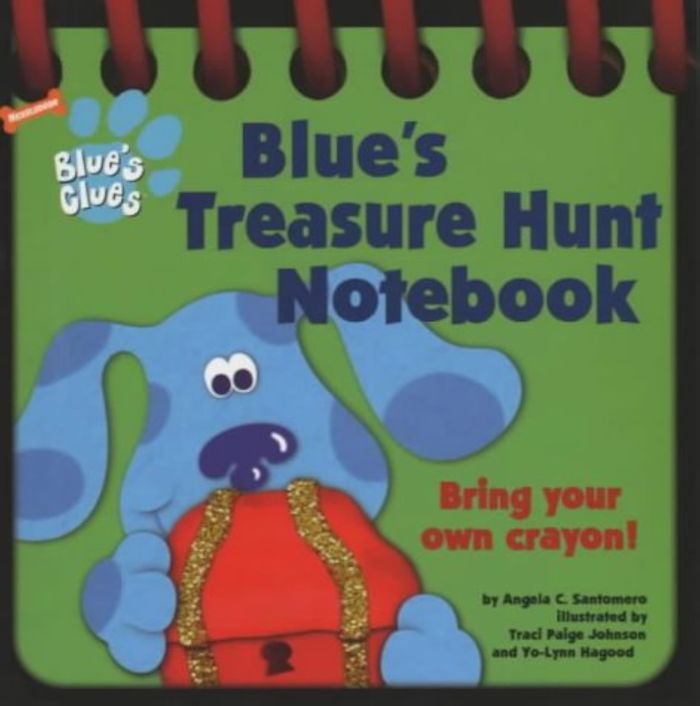 Couverture du livre « BLUES CLUES: BLUE'S TREASURE HUNT NOTEBOOK » de Simon Et Schuster, librairie Les Contes Infusés à Corte
