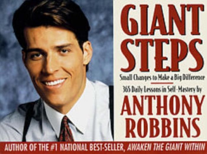 Couverture du livre « GIANT STEPS » de Robbins, Anthony, librairie Les Contes Infusés à Corte