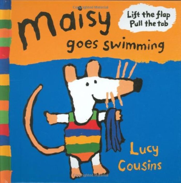 Couverture du livre « MAISY GOES SWIMMING MIMI VA NAGER » de Lucy Cousins, librairie Les Contes Infusés à Corte