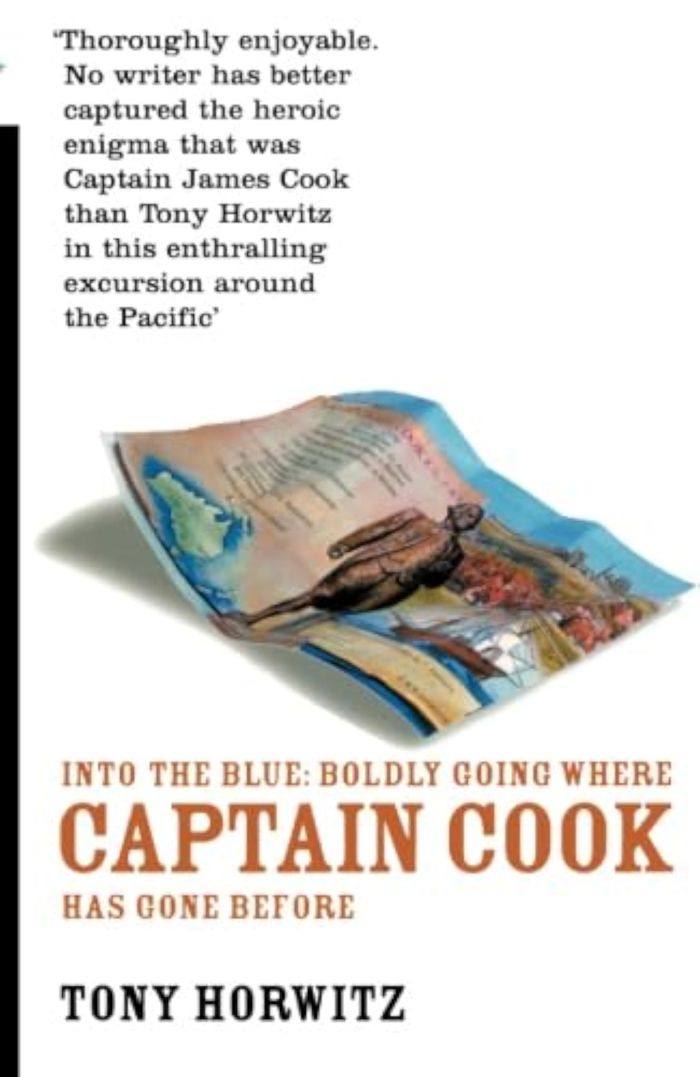 Couverture du livre « INTO THE BLUE: BOLDLY GOING WHERE CAPTAIN COOK HAS GONE BEFORE », librairie Les Contes Infusés à Corte