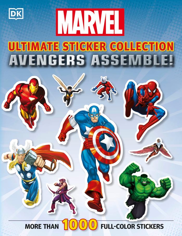 Couverture du livre « ULTIMATE STICKER COLLECTION: MARVEL AVENGERS: AVENGERS ASSEMBLE! » de Dk, librairie Les Contes Infusés à Corte