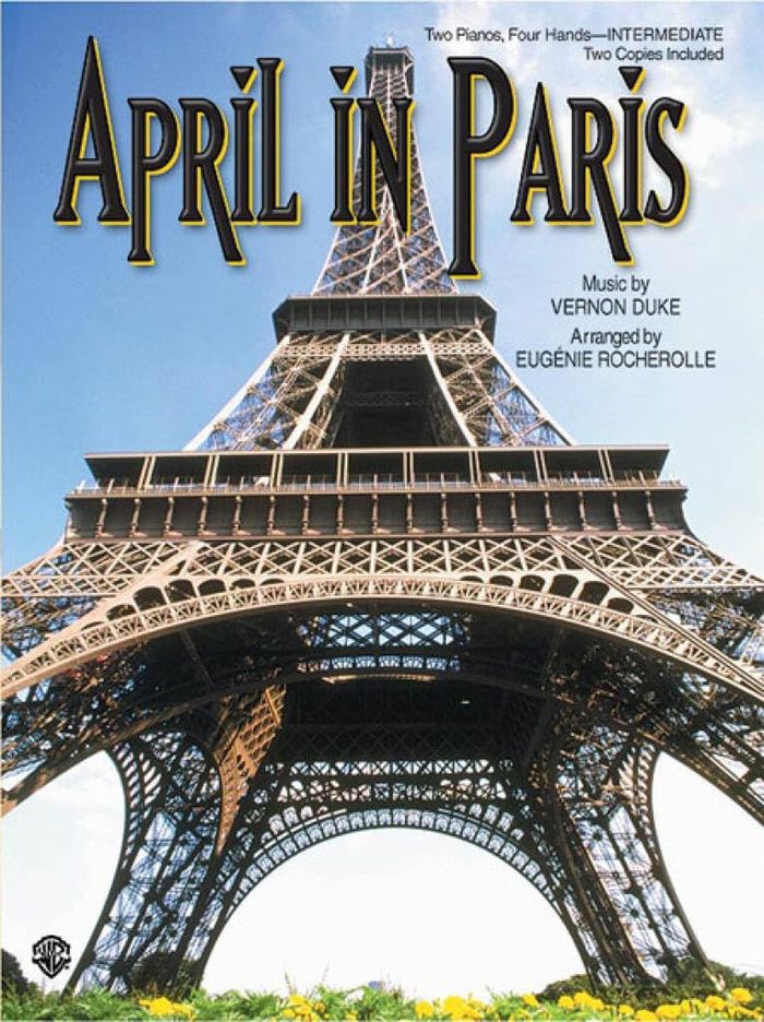 Couverture du livre « APRIL IN PARIS (2 PIANO) », librairie Les Contes Infusés à Corte