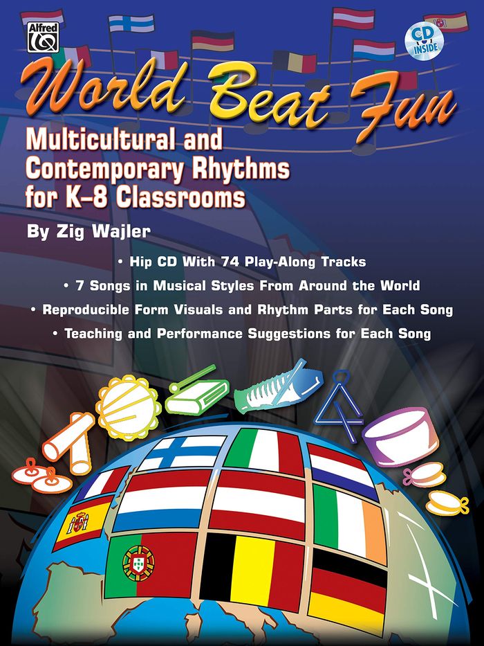 Couverture du livre « ZIG WAJLER: WORLD BEAT FUN +CD », librairie Les Contes Infusés à Corte