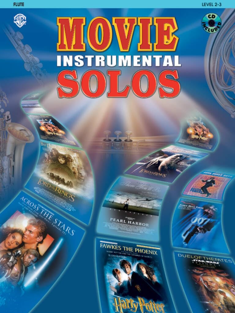 Couverture du livre « MOVIE INSTRUMENTAL SOLOS FLUTE +CD » de Auteurs Divers, librairie Les Contes Infusés à Corte