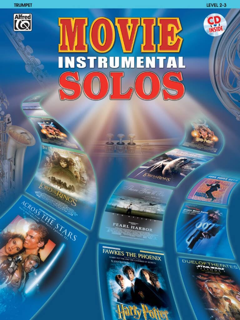 Couverture du livre « MOVIE INSTRUMENTAL SOLOS TRUMPET TROMPETTE+CD » de Auteurs Divers, librairie Les Contes Infusés à Corte