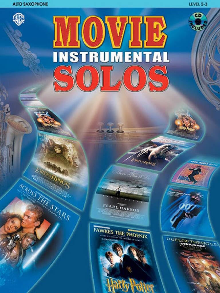 Couverture du livre « MOVIE INSTRUMENTAL SOLOS ALTO SAXOPHONE +CD » de Auteurs Divers, librairie Les Contes Infusés à Corte