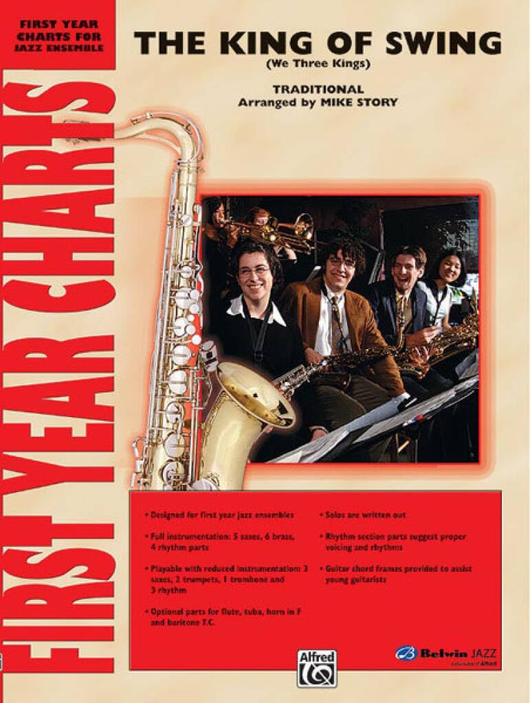 Couverture du livre « THE KING OF SWING (WE THREE KINGS) - JAZZ ENSEMBLE » de Story, (arrange Mike, librairie Les Contes Infusés à Corte