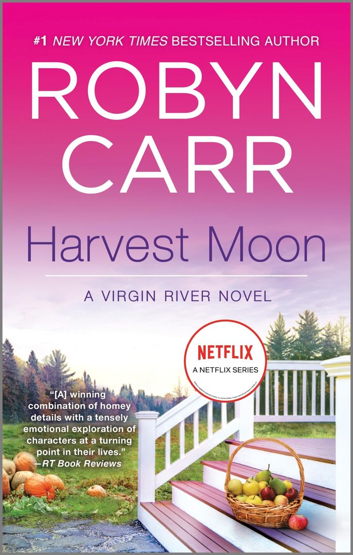 Couverture du livre « VIRGIN RIVER NOVEL - HARVEST MOON » de Robyn Carr, librairie Les Contes Infusés à Corte