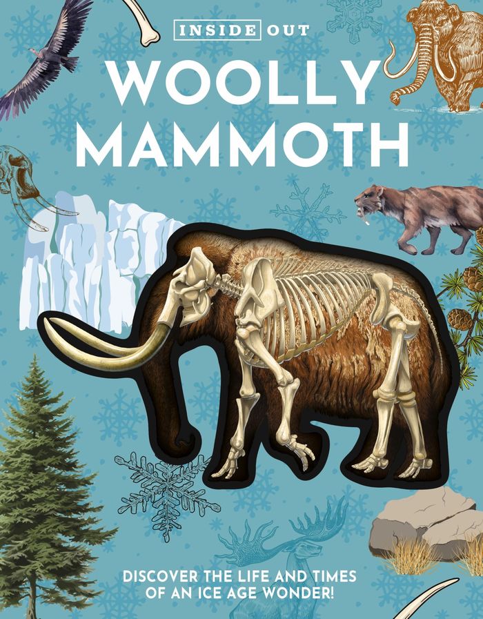 Couverture du livre « INSIDE OUT, CHARTWELL - INSIDE OUT WOOLLY MAMMOTH - DISCOVER THE LIFE AND TIMES OF AN ICE AGE WONDER » de Editors Of Chartwell, librairie Les Contes Infusés à Corte