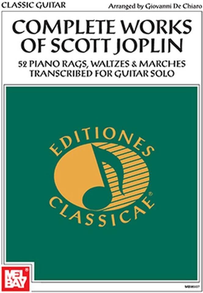Couverture du livre « COMPLETE WORKS OF SCOTT JOPLIN FOR GUITAR » de Joplin, (compo Scott, librairie Les Contes Infusés à Corte