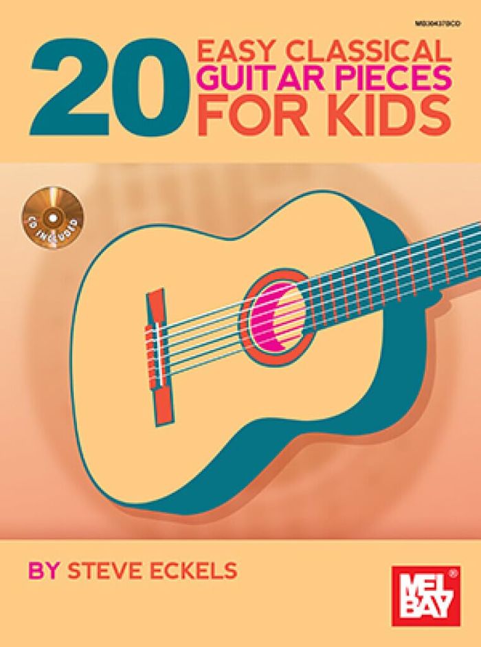 Couverture du livre « 20 EASY CLASSICAL GUITAR PIECES FOR KIDS (BOOK/CD SET) +CD » de Eckels, (autho Steve, librairie Les Contes Infusés à Corte