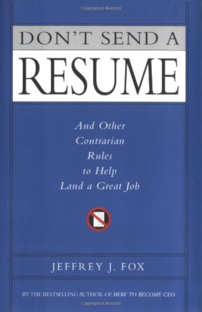 Couverture du livre « DON'T SEND A RESUME », librairie Les Contes Infusés à Corte
