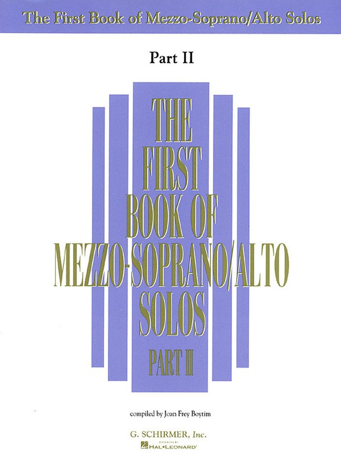 Couverture du livre « THE FIRST BOOK OF MEZZO-SOPRANO/ALTO SOLOS PART II » de Boytim, Joan Frey (e, librairie Les Contes Infusés à Corte