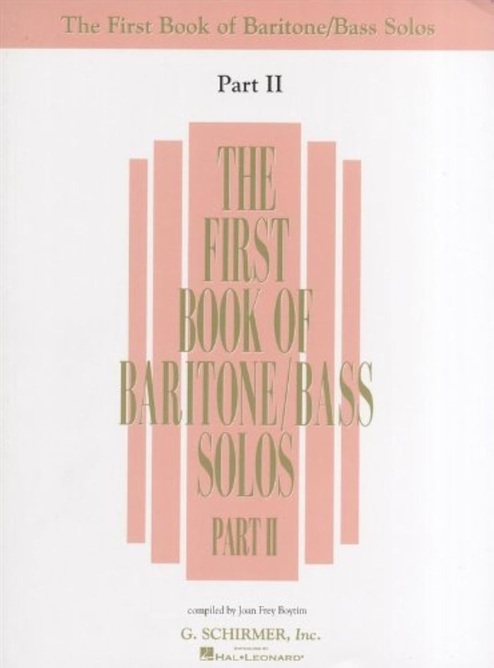 Couverture du livre « THE FIRST BOOK OF BARITONE/BASS SOLOS PART II » de Boytim, Joan Frey (e, librairie Les Contes Infusés à Corte