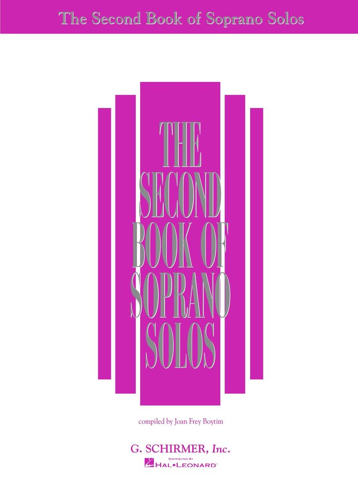 Couverture du livre « THE SECOND BOOK OF SOPRANO SOLOS » de Auteurs Divers, librairie Les Contes Infusés à Corte