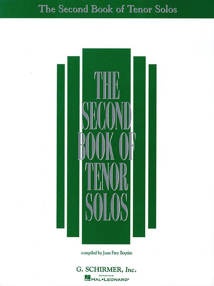 Couverture du livre « THE SECOND BOOK OF TENOR SOLOS » de Boytim, Joan Frey (e, librairie Les Contes Infusés à Corte
