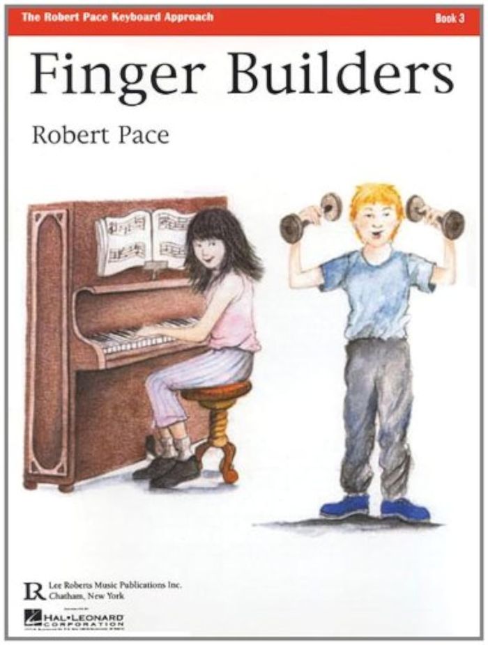 Couverture du livre « FINGER BUILDERS, BOOK 3 PIANO » de Pace Robert, librairie Les Contes Infusés à Corte