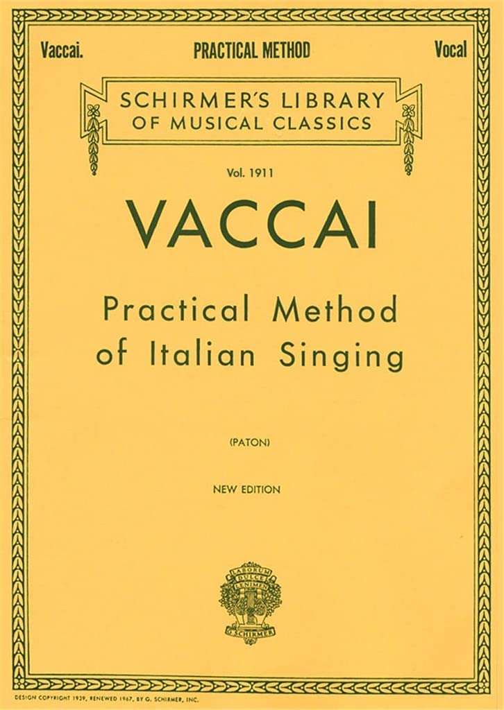 Couverture du livre « NICOLA VACCAI :  PRACTICAL METHOD OF ITALIAN SINGING - HIGH SOPRANO VOICE » de Vaccai, (arti Nicola, librairie Les Contes Infusés à Corte