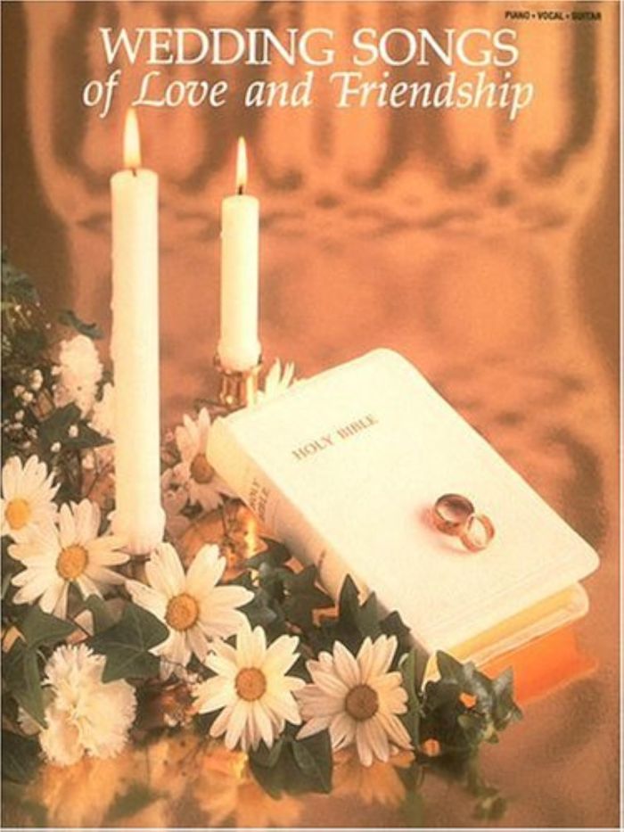 Couverture du livre « WEDDING SONGS OF LOVE AND FRIENDSHIP PIANO, VOIX, GUITARE » de Auteurs Divers, librairie Les Contes Infusés à Corte