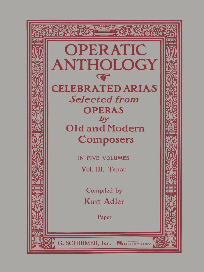 Couverture du livre « OPERATIC ANTHOLOGY VOLUME V: BASS » de Auteurs Divers, librairie Les Contes Infusés à Corte