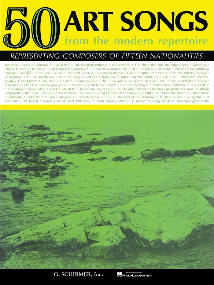 Couverture du livre « 50 ART SONGS FROM THE MODERN REPERTOIRE » de Auteurs Divers, librairie Les Contes Infusés à Corte