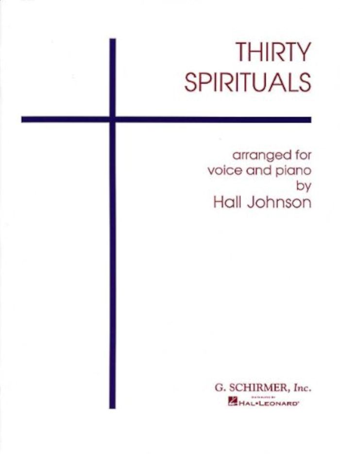 Couverture du livre « THIRTY SPIRITUALS FOR VOICE AND PIANO » de Johnson, (arran Hall, librairie Les Contes Infusés à Corte