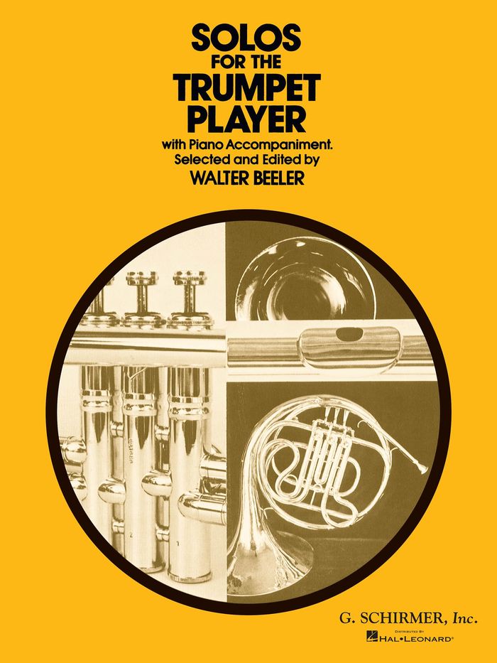Couverture du livre « SOLOS FOR THE TRUMPET PLAYER » de Beeler, (edit Walter, librairie Les Contes Infusés à Corte
