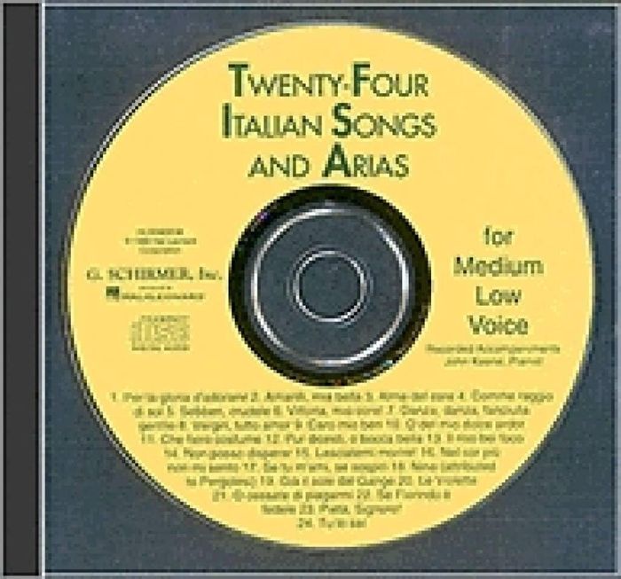 Couverture du livre « TWENTY-FOUR ITALIAN SONGS AND ARIAS OF THE 17TH AND 18TH CENTURIES - MEDIUM LOW VOICE (CD) CD -CD » de Auteurs Divers, librairie Les Contes Infusés à Corte