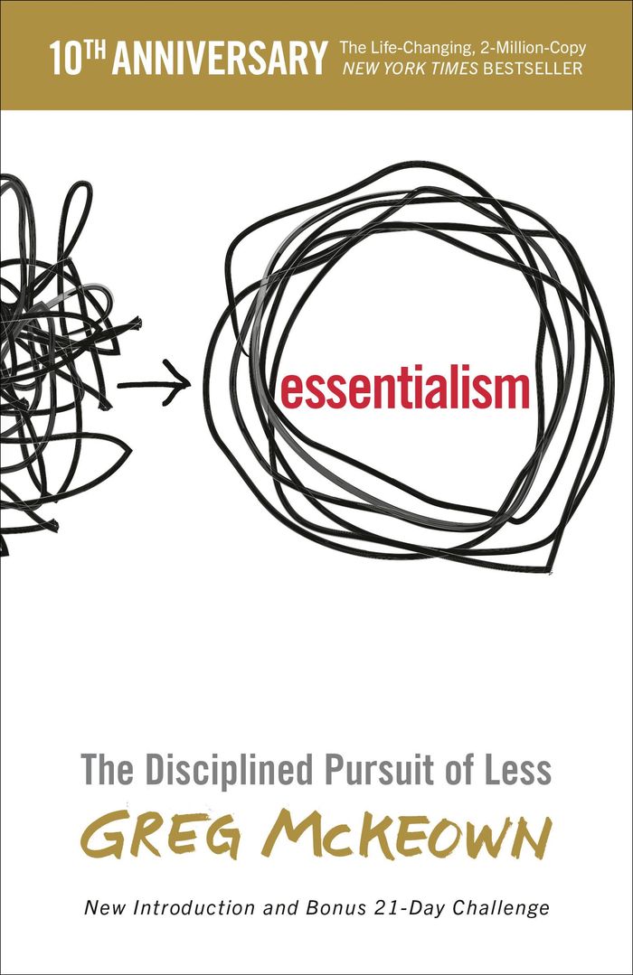 Couverture du livre « ESSENTIALISM » de Mckeown, Greg, librairie Les Contes Infusés à Corte