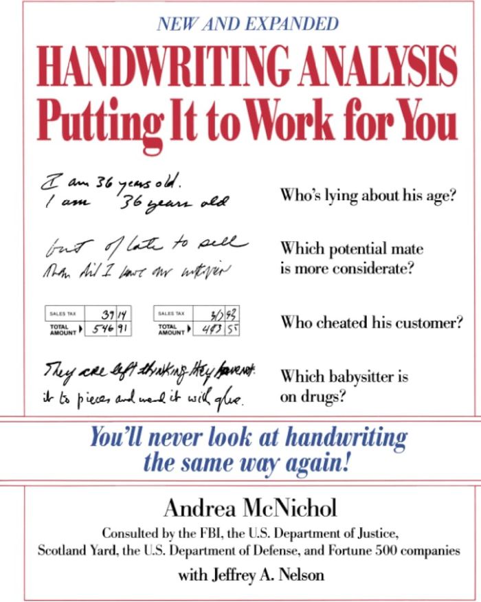 Couverture du livre « HANDWRITING ANALYSIS » de Mcnichol/nelson, librairie Les Contes Infusés à Corte