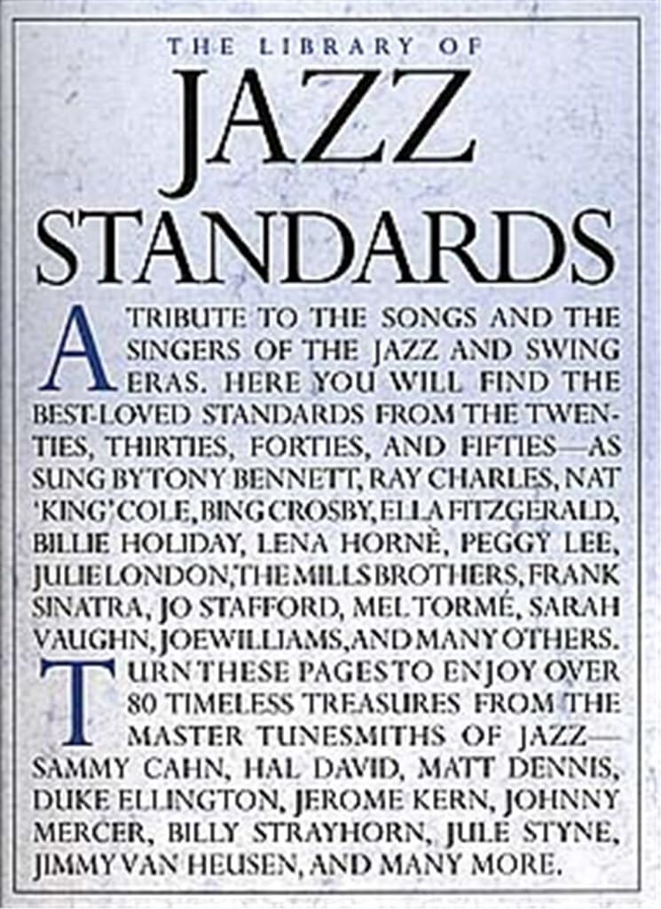 Couverture du livre « THE LIBRARY OF JAZZ STANDARDS PIANO, VOIX, GUITARE » de Auteurs Divers, librairie Les Contes Infusés à Corte