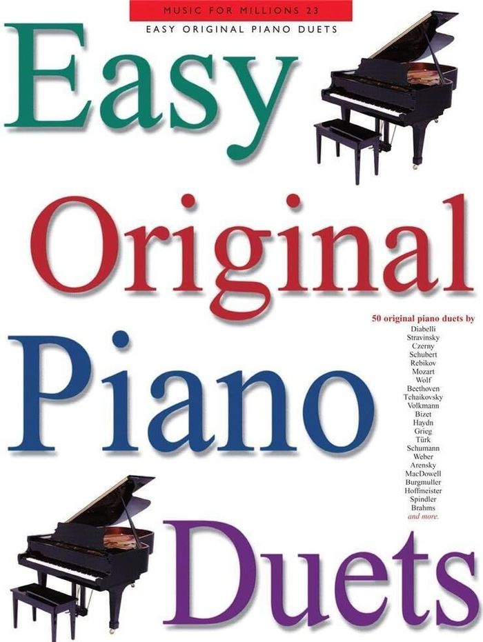Couverture du livre « EASY ORIGINAL PIANO DUETS » de Auteurs Divers, librairie Les Contes Infusés à Corte