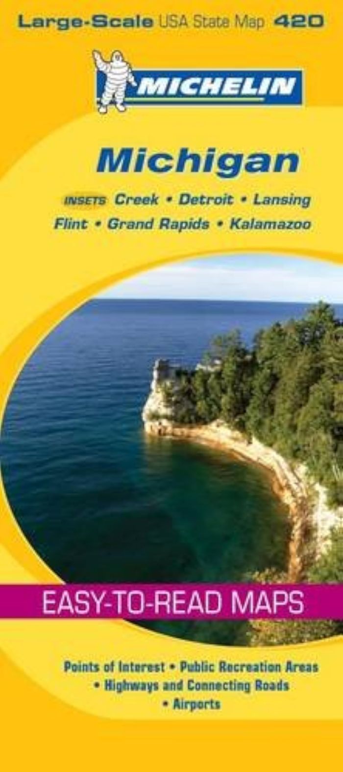Couverture du livre « CARTE US MICHIGAN » de Xxx, librairie Les Contes Infusés à Corte